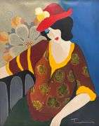 Rare Original Itzchak Tarkay Painting on Canvas Framed with Park West Gallery Certificate