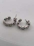 CERTIFIED BRAND NEW 18K WHITE GOLD DIAMOND EARRINGS
