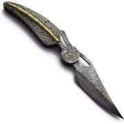 Handmade Damascus Folding Pocket Knife
