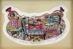 Exclusive Charles Fazzino Signed Limited Edition 3D Mixed Media 'From Hot Pastrami to Cold Salami'
