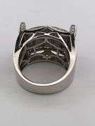 MEN'S CERTIFIED 14K WHITE GOLD DIAMOND RING. 7.50 CARATS OF DIAMONDS