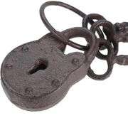 Cast Iron Skeleton Key Ring Set