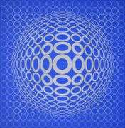 Highly Collectible Victor Vasarely Signed Screenprint 'Tuz', 1974