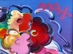Exclusive Original Peter Max Painting on Canvas with Park West Gallery Certificate