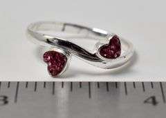 Adorable Double Heart Ring in Sterling Silver
