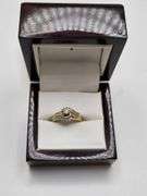14k yellow gold diamond wedding band, size 7.5 -5.3 gr