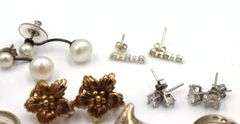 Group lot of Vintage 925 sterling silver earrings