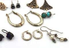 Group lot of Vintage 925 sterling silver earrings