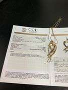CERTIFIED 14K YELLOW GOLD NECKLACE WITH DIAMOND PENDANT