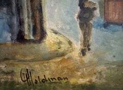 Collectible oil on canvas by Albert Goldman (1922-2011)