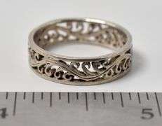 Ornamental Band Ring in Sterling Silver