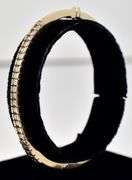 Marvelous 14k Yellow Gold Diamond Hinged Bangle Bracelet