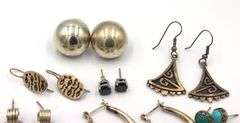 Group lot of Vintage 925 sterling silver earrings
