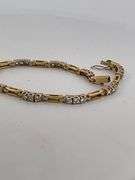 CERTIFIED  18K YELLOW GOLD DIAMOND BRACLCELT