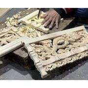 Solid Elm Wood Hand-Carved Meditation Table