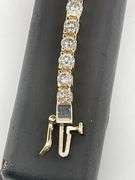 CERTIFIED 14K YELLOW GOLD DIAMOND TENNIS BRACELET