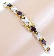 Sterling Vermeil Garnet Bracelet