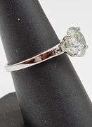 Sparkling 14 K White Gold Plate 3.25 Ct Lab Simulated Diamond Ring