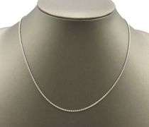 18kt White gold wheat link chain necklace