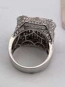 BRAND NEW MEN'S CERTIFIED 14K WHITE GOLD LARGE DIAMOND RING 9.00 CARATS