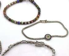 Group lot of 8 vintage 925 sterling silver bracelets