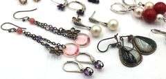 Group lot of Vintage 925 sterling silver earrings