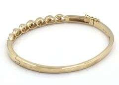 14kt Yellow gold 0.35ctw diamond loop bangle bracelet