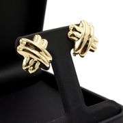 14kt Yellow gold X earrings