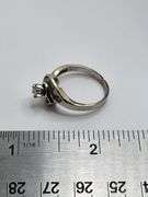 14k white gold diamond wedding band, size 6.5 -4.0 gr