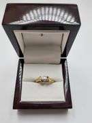 14k yellow gold diamond wedding band, size 7.5 -3.1 gr