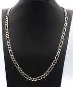 Italian 925 sterling silver Figaro chain necklace