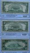 $5 1934 D $5 1953 A $10 1934 A Silver Certificates.