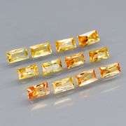 Baguette cut! Real 2.60ct Songean Sapphire set!