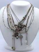 Group lot of 9 Vintage 925 sterling silver necklaces
