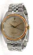 Rolex Zephyr 34mm Dial Engine Turned Bezel Oyster Perpetual Jubilee Band
