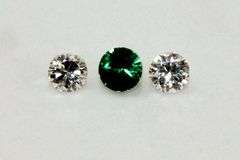 Natural Tsavorite & Diamond Set of 3
