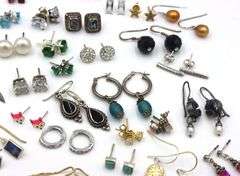 Group lot of Vintage 925 sterling silver earrings