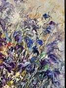 Textured Impressionist French Lavender Garden Painting