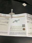 CERTIFIED BRAND NEW 14K WHITE GOLD DIAMOND CROSS CHARM / PENDANT