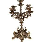 Cast Iron Bronze Candle Holder