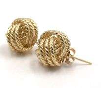 14kt Yellow gold Knot stud earrings