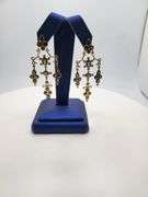 Collector's item! Rare 18K Gold with Diamond and Amethyst Chandelier Earrings