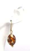 Double Murano glass necklace and earrings in 14kt yellow gold