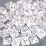 Premium princess cut 3.48ct white Zircon set!