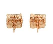 David Yurman Morganite and 0.27ctw Diamond Frame Stud Earrings in 18K