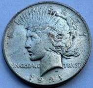 1921 Key Date Peace Dollar