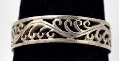 Ornamental Band Ring in Sterling Silver