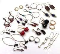 Vintage 925 sterling silver group lot of earrings