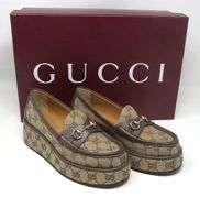 Gucci Horsebit wedge loafer shoes