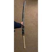 Full Tang Samurai Katana Japanese Sword with Yellow Tsuka